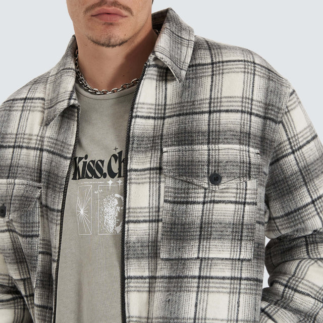 Kiss Chacey Rustic Stride Overshirt Black/White Check