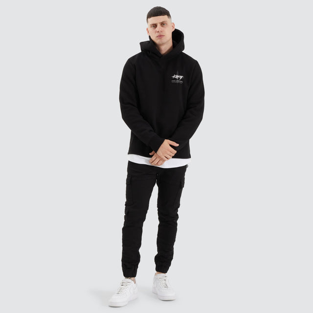 Kiss Chacey Ruthin Layered Hoodie Jet Black