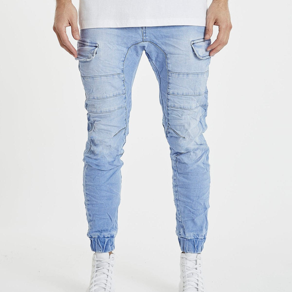 KSCY Salem Cargo Jogger in Crystal Blue - Kiss Chacey – Neverland Store