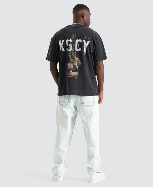 Kiss Chacey Saxon Box Fit Tee - Mineral Black BLACK