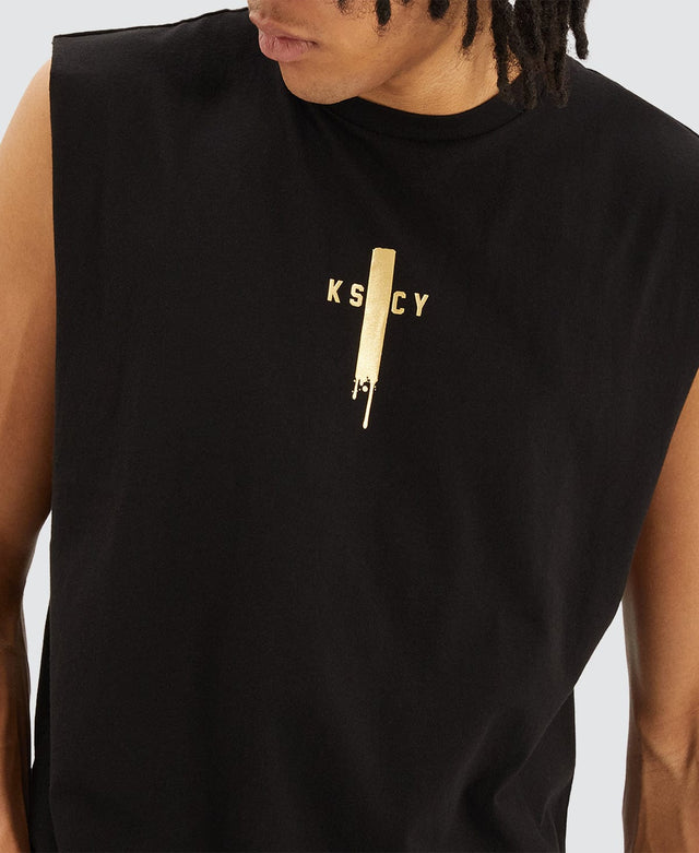 Kiss Chacey Shake Dual Curved Muscle Tee Jet Black