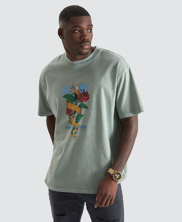 Kiss Chacey South Box Fit Tee - Sage