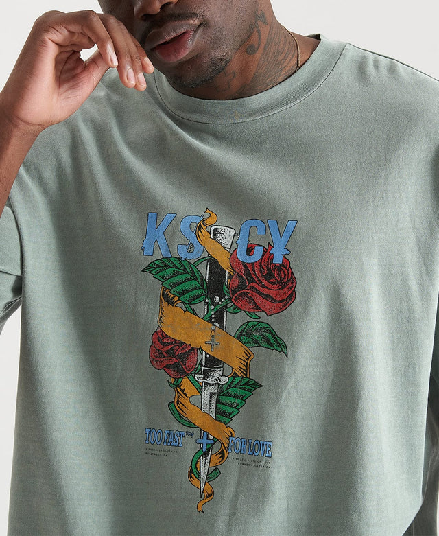 Kiss Chacey South Box Fit Tee - Sage