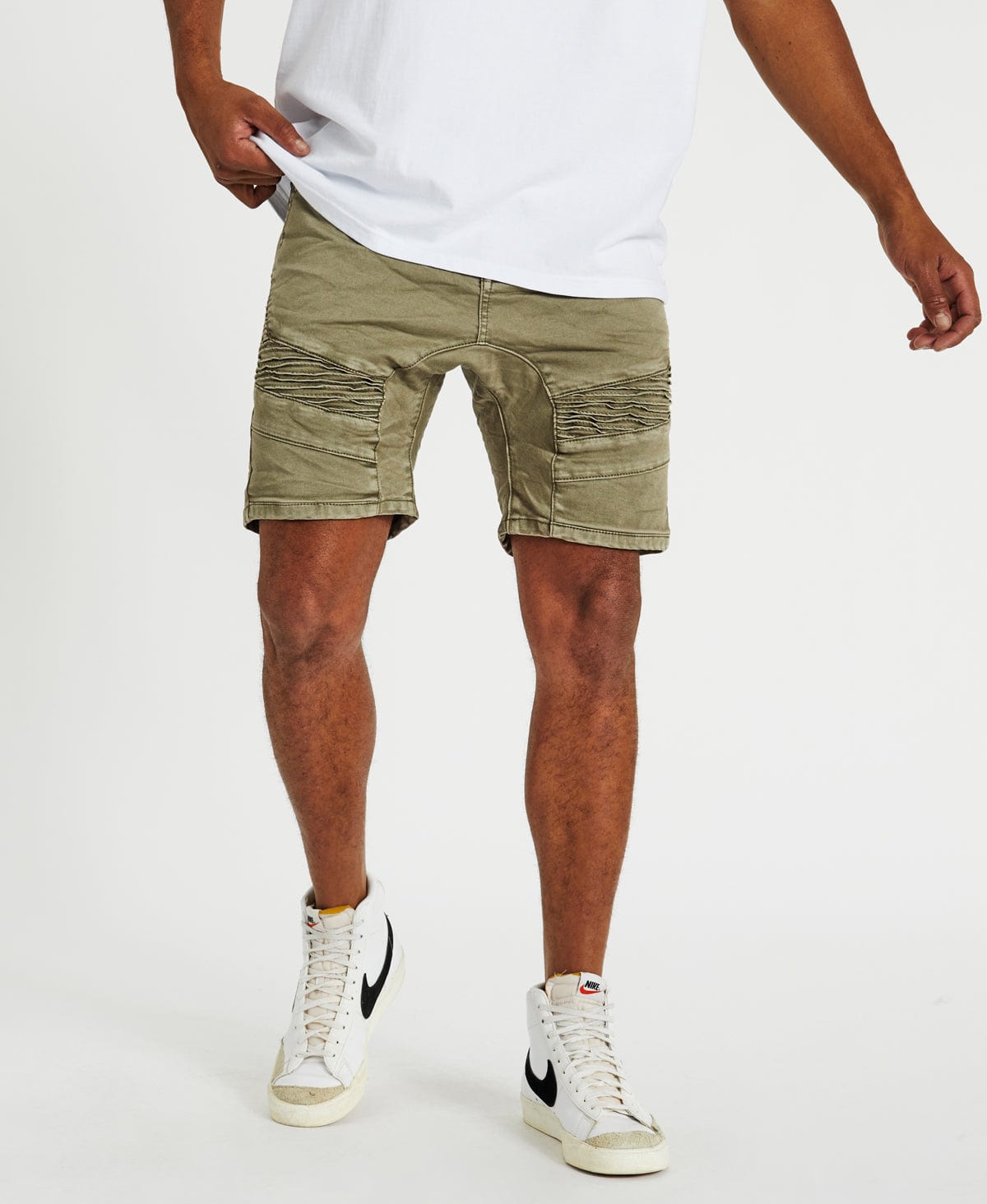 Green jean clearance shorts