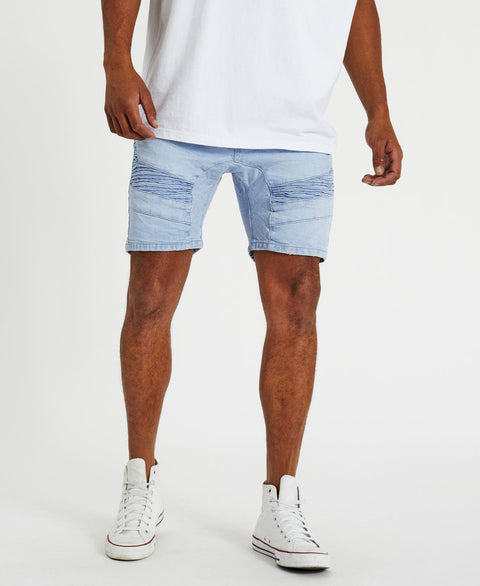 KSCY Spectra Denim Shorts Ice Blue | Neverland Store