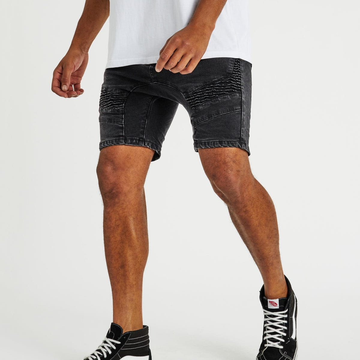 KSCY Spectra Denim Shorts Obsidian Black | Neverland Store