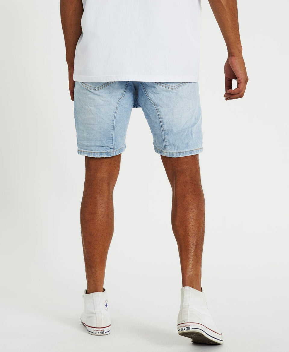 KSCY Spectra Denim Shorts Sunbleached Blue | Neverland Store