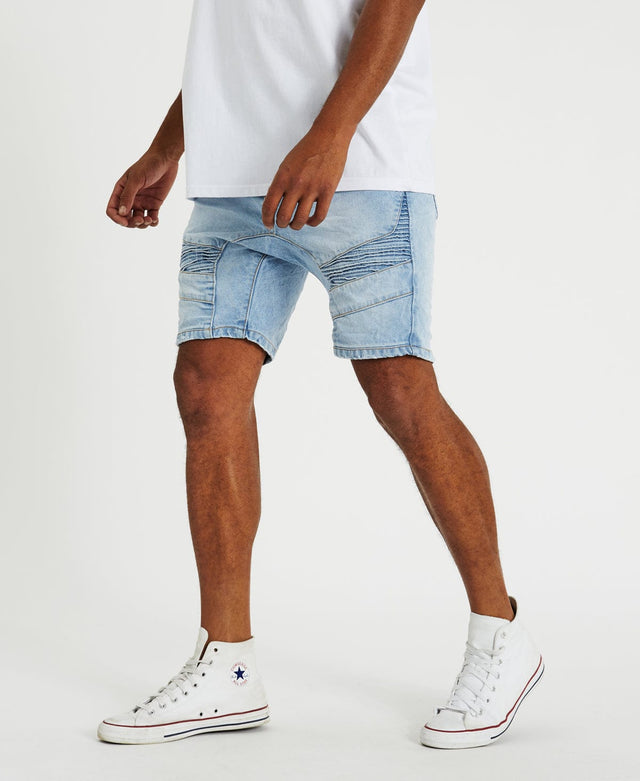 Kiss Chacey Spectra Denim Shorts Sunbleached Blue
