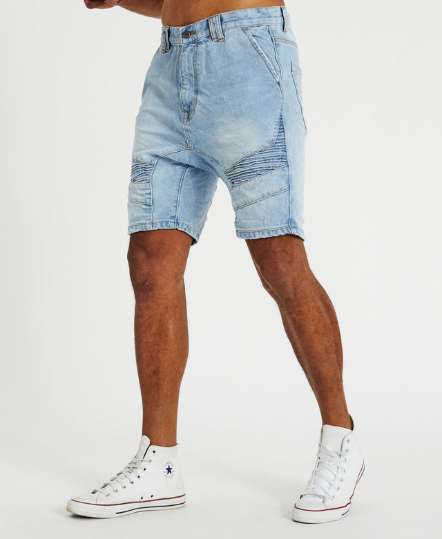 Kiss Chacey Spectra Denim Shorts Sunbleached Blue