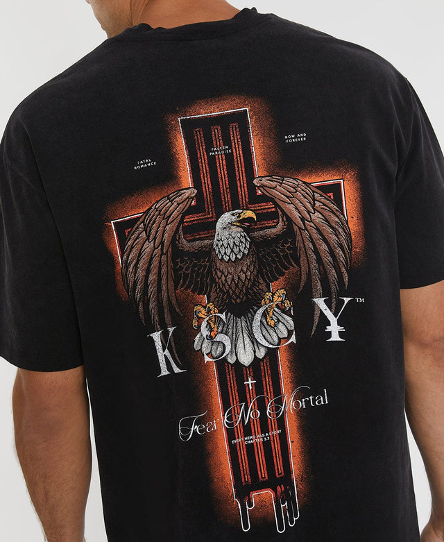 Kiss Chacey Suburban Gothic Heavy Box Fit T-Shirt Mineral Black