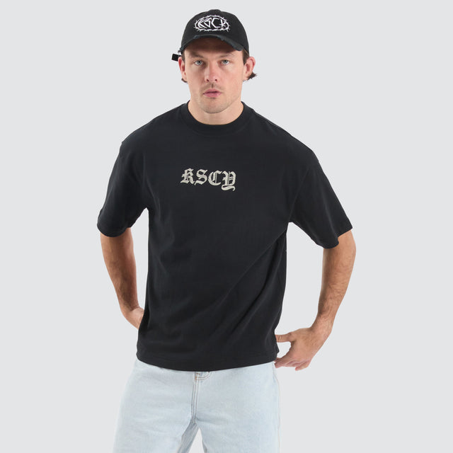 Kiss Chacey Thermal Street Tee Anthracite Black