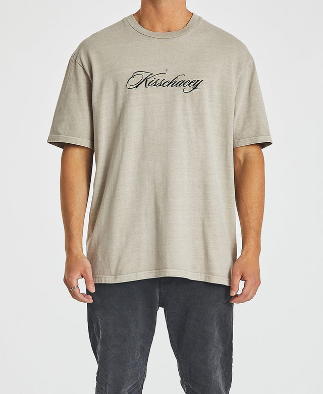Kiss Chacey Tremont Box Fit T-Shirt Pigment Warm Grey