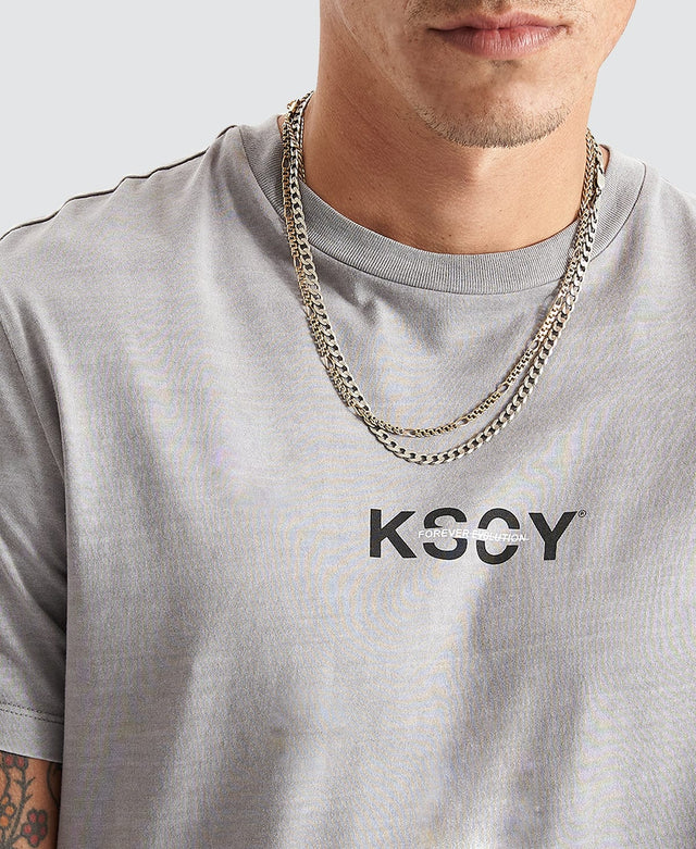 Kiss Chacey Tustin Dual Curved Tee Pigment Frost Grey