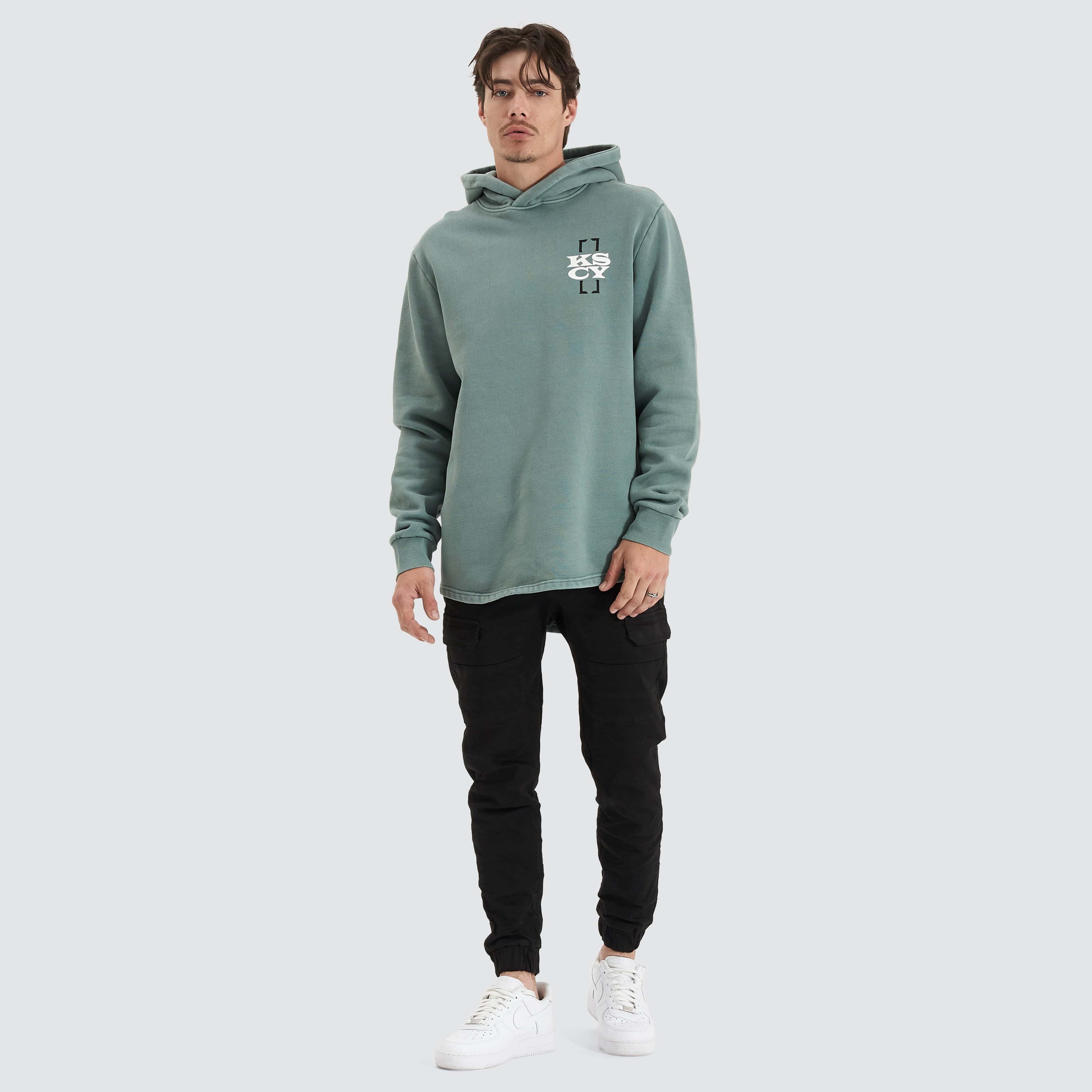 KSCY Unstated Heavy Curved Hoodie in Trellis - Kiss Chacey