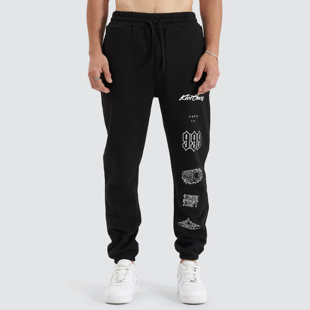 Kiss Chacey Unthought Heavy Trackpants Jet Black