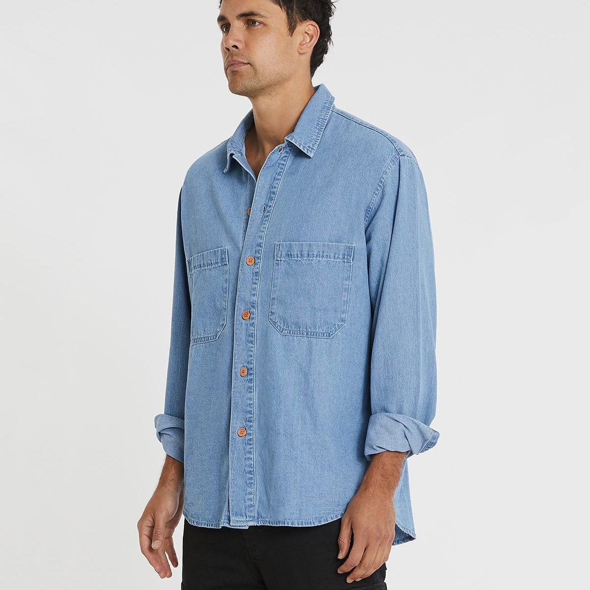 Wildfire Relaxed Overshirt Blue Sky Blue – Neverland Store