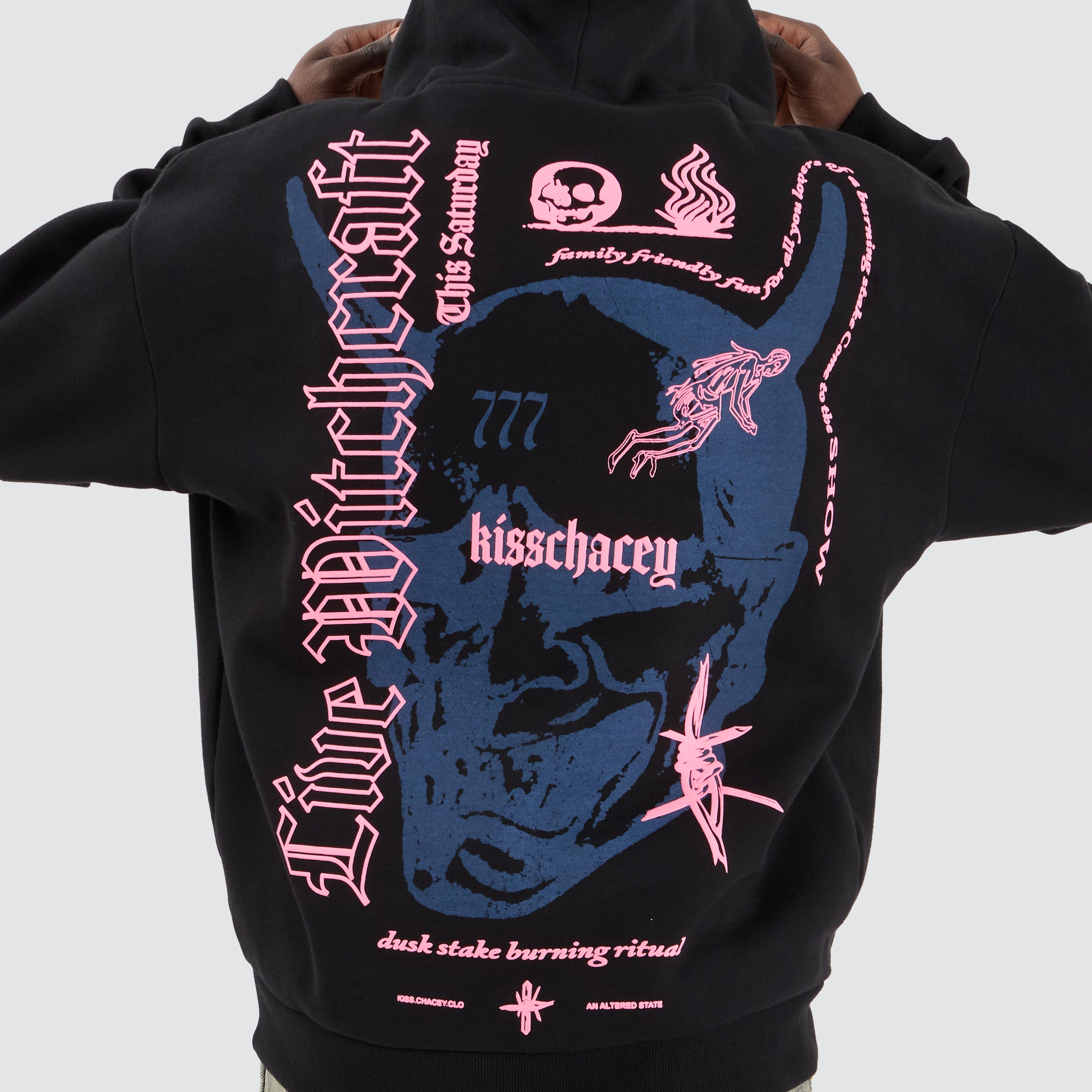 KSCY Witchcraft Oversized Hoodie in Jet Black | Neverland