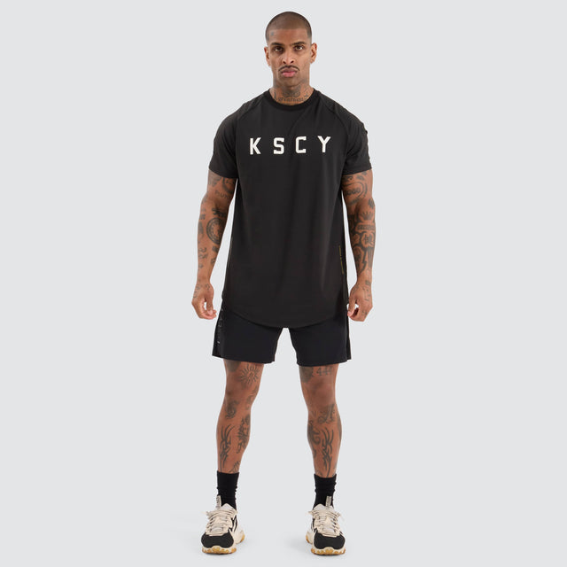 KSCYDOS Prime Raglan Dual Curved Tee Jet Black