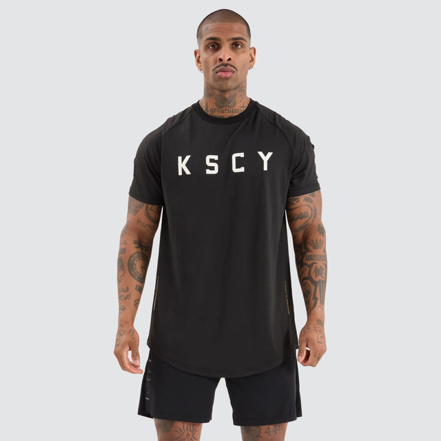 KSCYDOS Prime Raglan Dual Curved Tee Jet Black