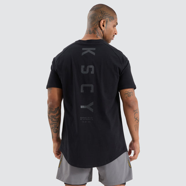 KSCYDOS Rapid Raglan Dual Curved Tee Jet Black