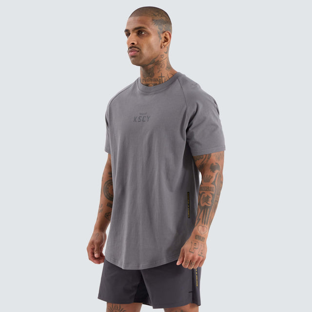 KSCYDOS Vital Raglan Dual Curved Tee Charcoal