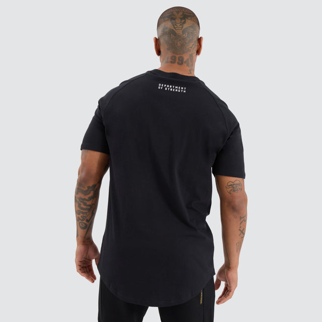 KSCYDOS Vital Raglan Dual Curved Tee Jet Black