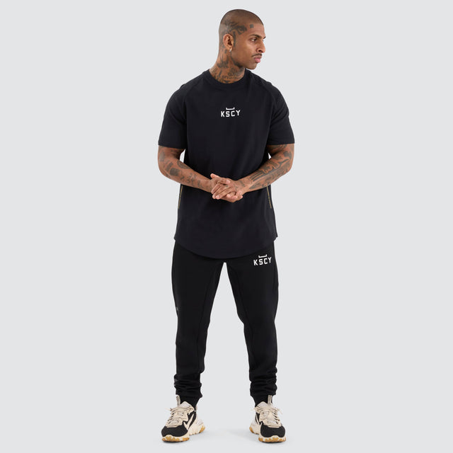 KSCYDOS Vital Raglan Dual Curved Tee Jet Black