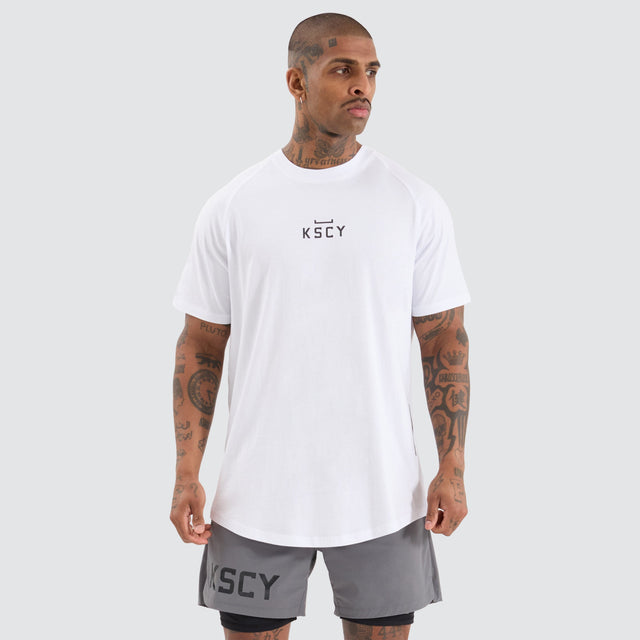 KSCYDOS Vital Raglan Dual Curved Tee Optical White