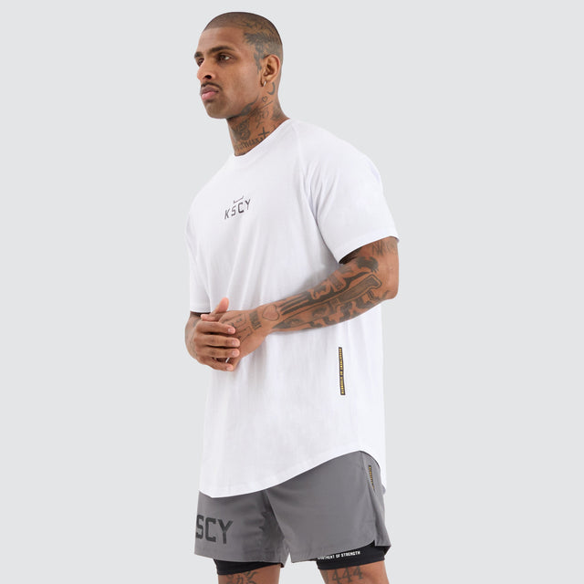 KSCYDOS Vital Raglan Dual Curved Tee Optical White