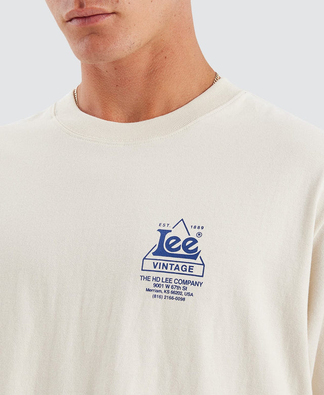 Lee Jeans Location Baggy T-Shirt Ecru