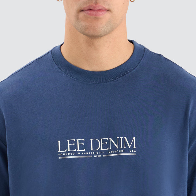 Lee Jeans Missouri Baggy Tee Blue