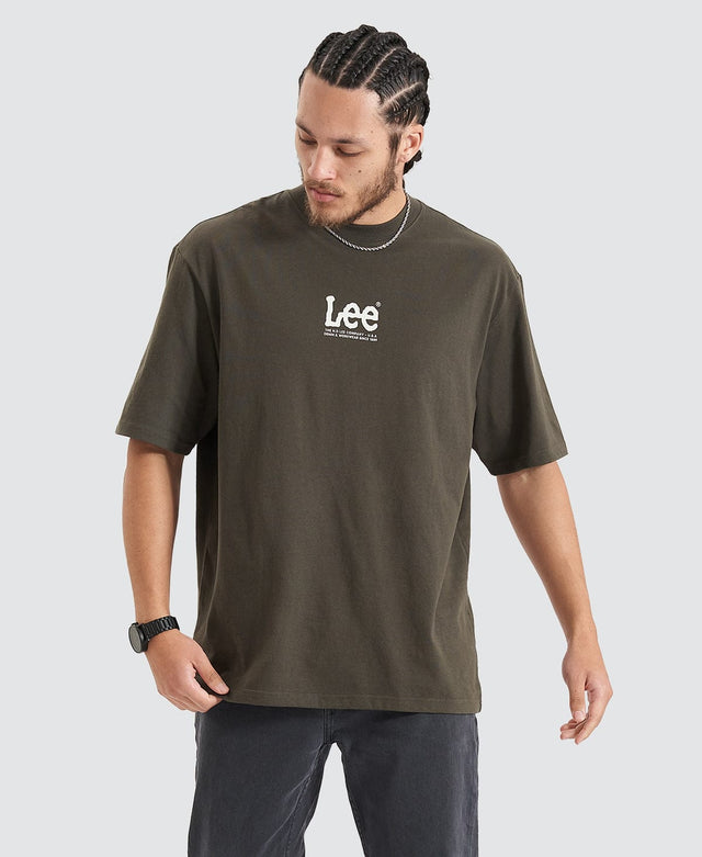 Lee Jeans Workwear Baggy Dark Slate Green T-Shirt