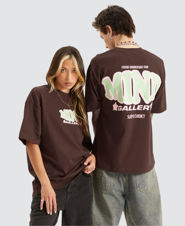 Mind gallery Inflate Extra Heavy Street Tee - Chocolate Brown BROWN