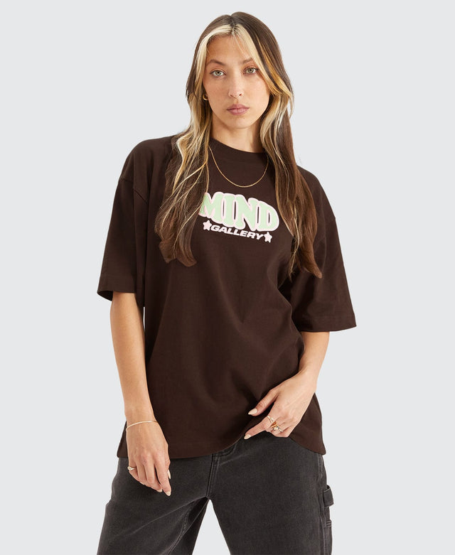 Mind gallery Inflate Extra Heavy Street Tee - Chocolate Brown BROWN