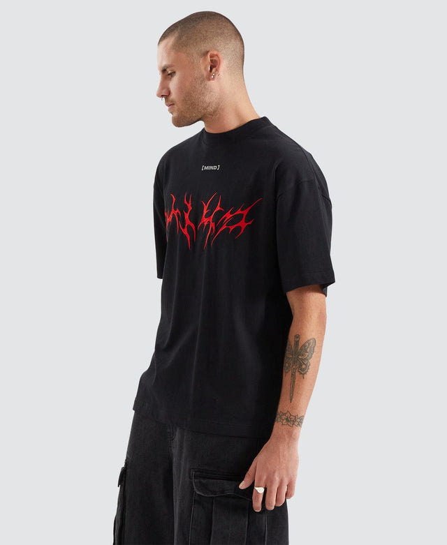Mind Gallery Metal Extra Heavy Street Fit Tee Anthracite Black