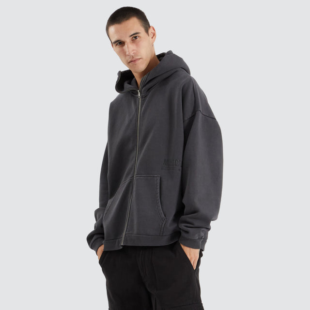 Mind Gallery Ninja Zip Hooded Jacket Pigment Asphalt