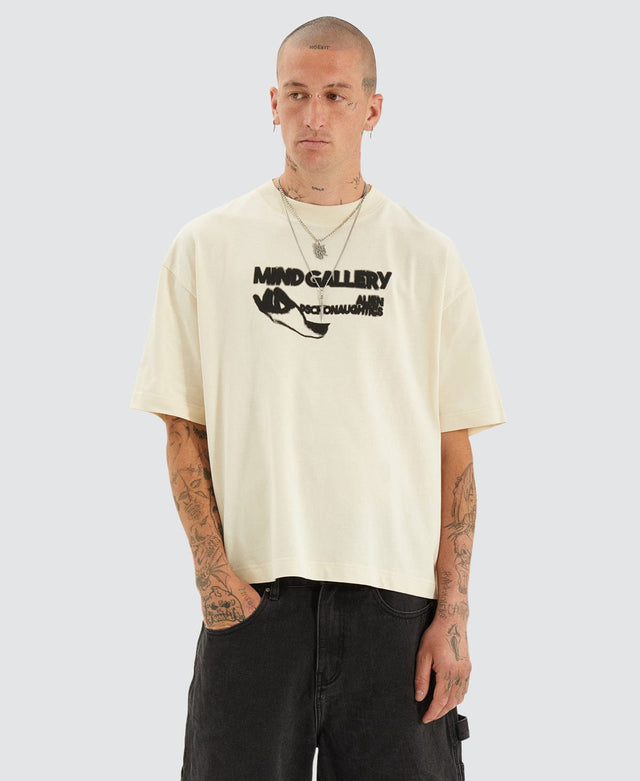 Mind Gallery Noise Extra Heavy Crop T-Shirt Tofu