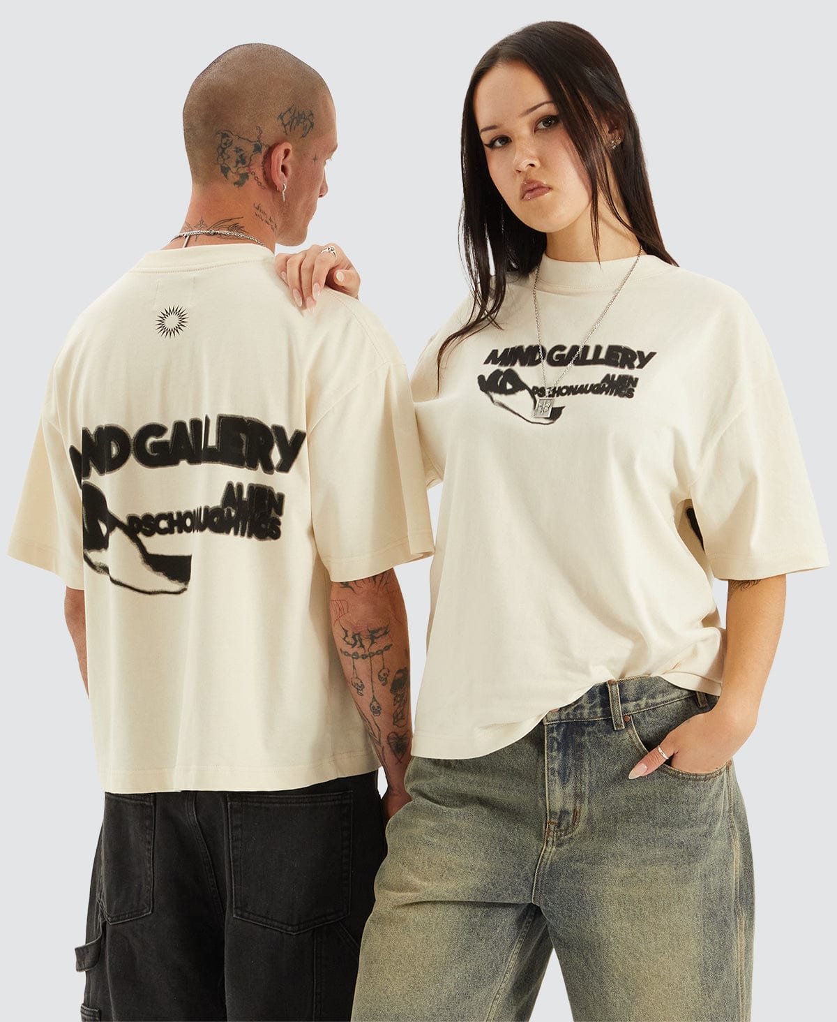 Mind Gallery Noise Extra Heavy Crop T-Shirt Tofu - Neverland
