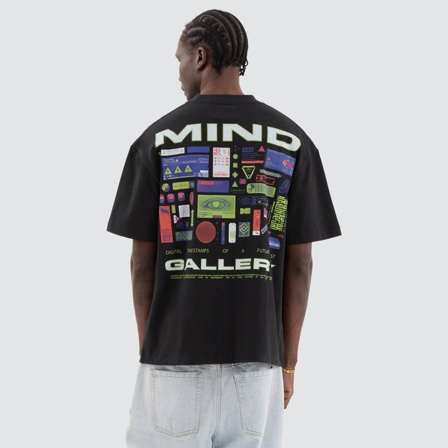 Mind Gallery Sticker Street Tee Anthracite Black