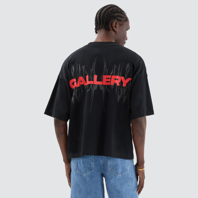 Mind Gallery Tribes Crop Tee Anthracite Black