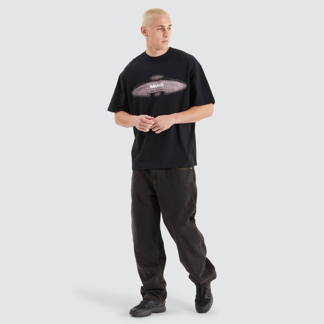 Mind Gallery UFO Heavy Street Fit Tee Anthracite Black