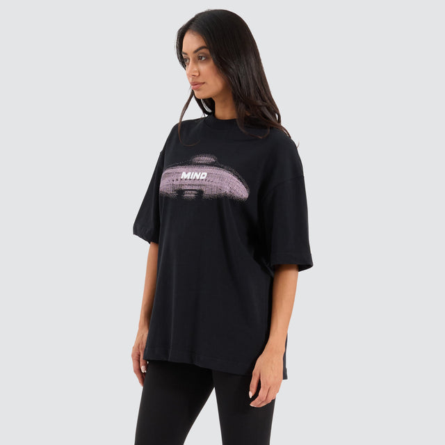 Mind Gallery UFO Heavy Street Fit Tee Anthracite Black