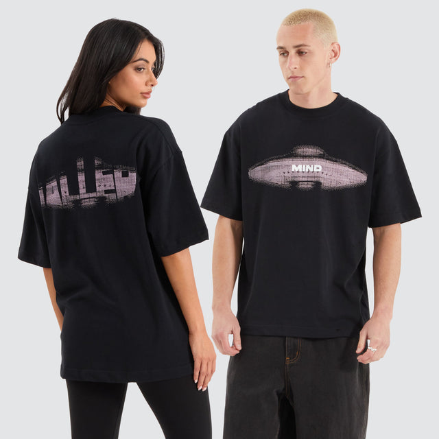 Mind Gallery UFO Heavy Street Fit Tee Anthracite Black