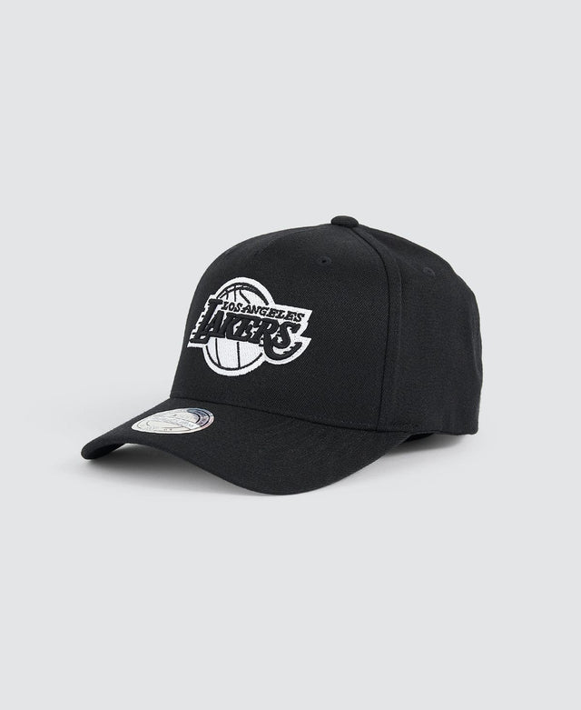 Mitchell & Ness LA Lakers Team Logo 110 Snapback Cap Black/White