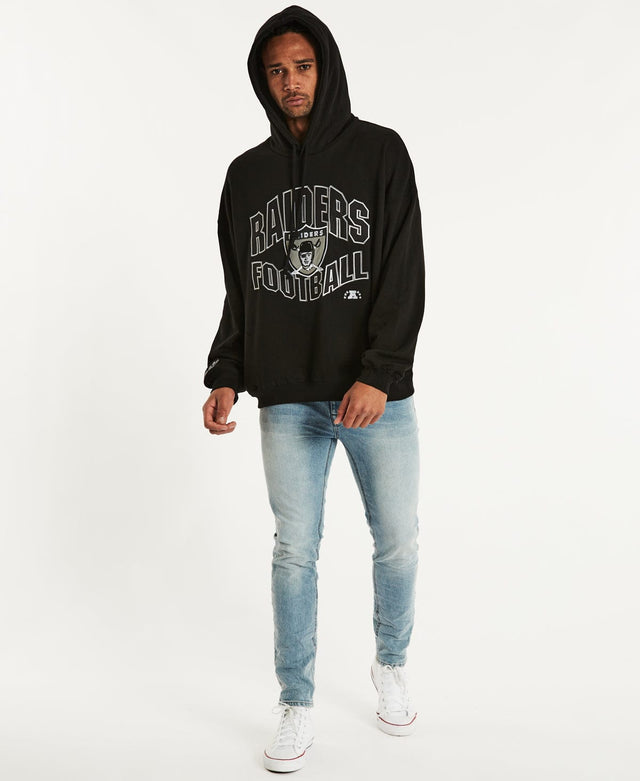 Mitchell & Ness Wave Arch Raiders Hoodie Faded Black