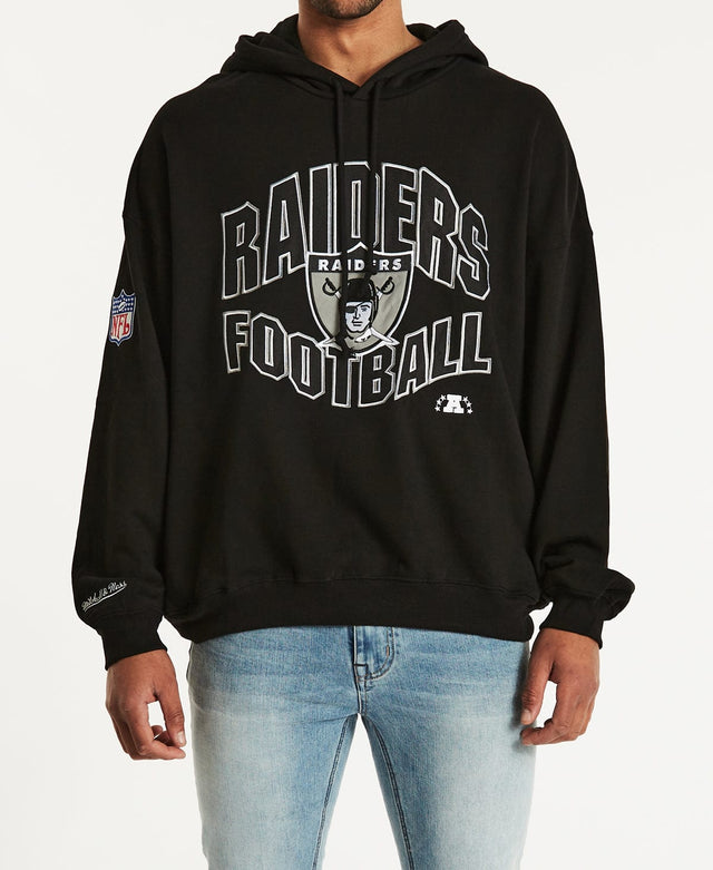 Mitchell & Ness Wave Arch Raiders Hoodie Faded Black