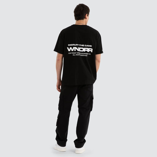 Refrain Box Fit Tee Black