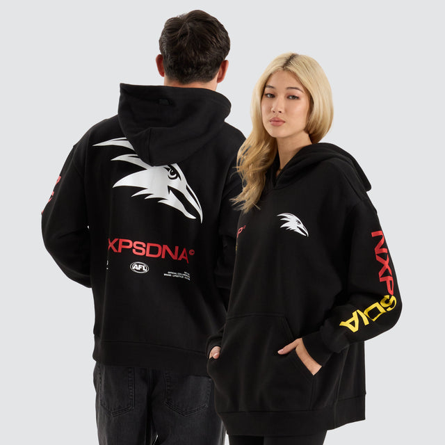 Nena and Pasadena Adelaide Crows AFL Relaxed Hoodie Jet Black