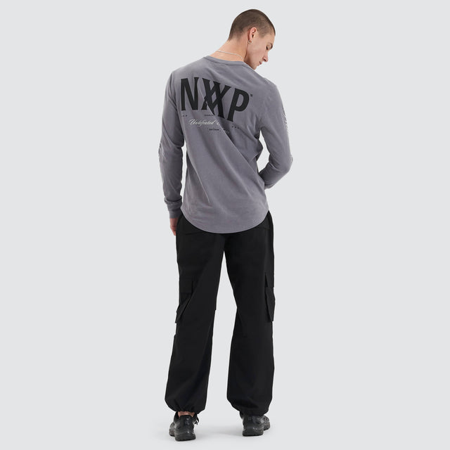 Nena and Pasadena Beam Heavy Dual Curved Longsleeve  Pigment Steel Grey