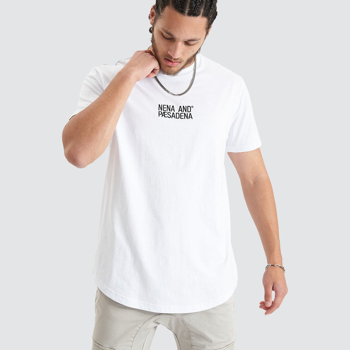 Blockade Dual Curved Tee Optical White | Neverland Store
